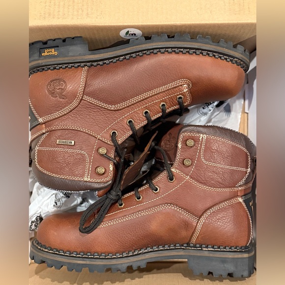 GEORGIA BOOT MEN'S AMP LT WATERPROOF LOGGER BOOTS - SOFT TOE